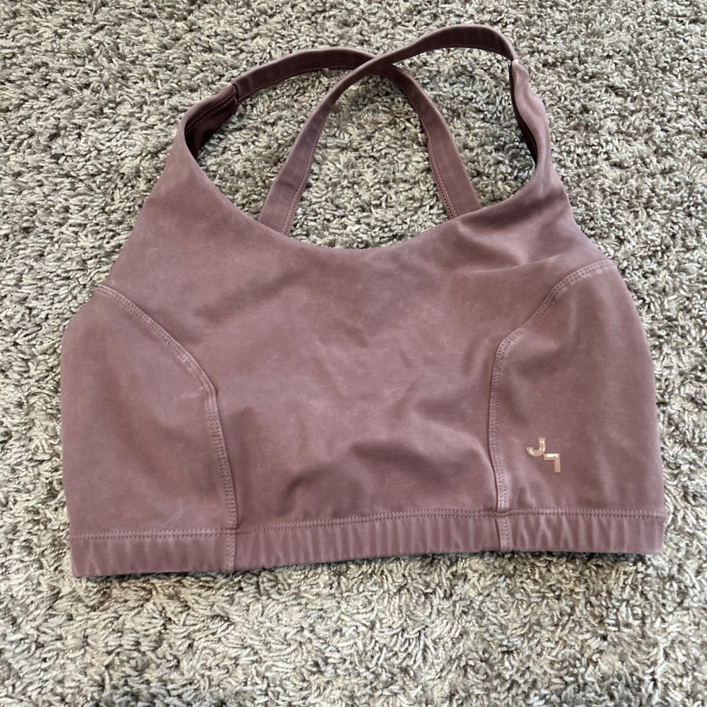 JoyLab Sports medium Bra Mauve Pink Criss Cross Back NO SIZE TAG Athletic